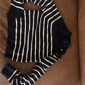 Navy Striped Sweater